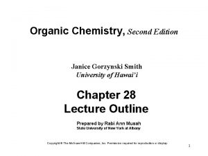 Organic Chemistry Second Edition Janice Gorzynski Smith University