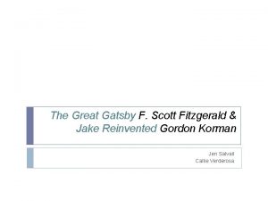 Jake reinvented chapter summary