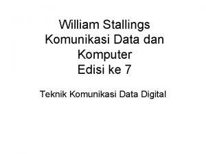 William Stallings Komunikasi Data dan Komputer Edisi ke