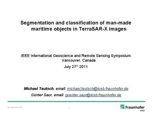 Segmentation and classification of manmade maritime objects in