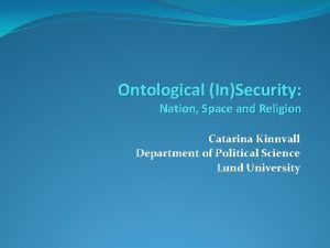 Ontological security