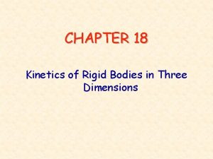 Kinetics of a rigid body