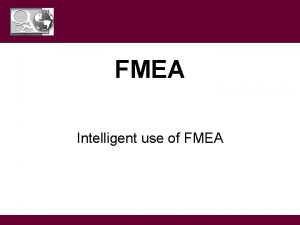 Fmea guideline