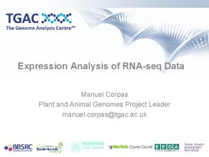 Expression Analysis of RNAseq Data Manuel Corpas Plant