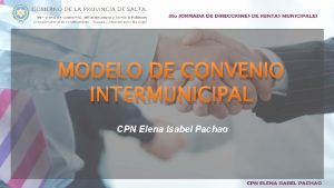 MODELO DE CONVENIO INTERMUNICIPAL CPN Elena Isabel Pachao