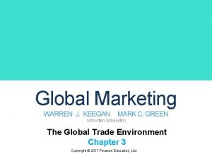 Global Marketing WARREN J KEEGAN MARK C GREEN