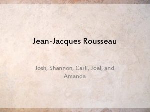 Jean jacques rousseau biografia