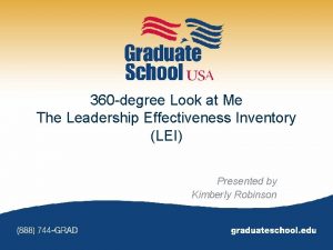 Leadership effectiveness inventory