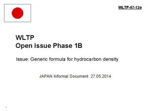 WLTP07 12 e WLTP Open Issue Phase 1