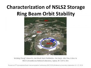 Characterization of NSLS 2 Storage Ring Beam Orbit