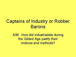 How did robber barons justify their wealth