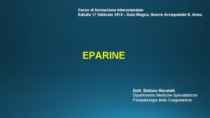 Corso di formazione interaziendale Sabato 17 febbraio 2018