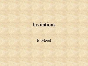 Invitations E Morel Reliez le franais langlais On