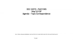 IEEE 11073 Po CD WG May 15 F