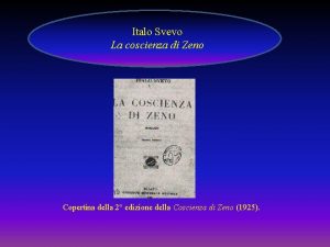 Italo Svevo La coscienza di Zeno Copertina della