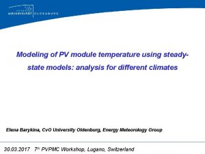 Modeling of PV module temperature using steadystate models