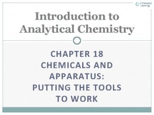 Introduction to analytical chemistry