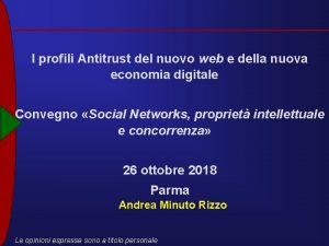 I profili Antitrust del nuovo web e della