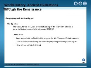 Ancient civilizations through the renaissance