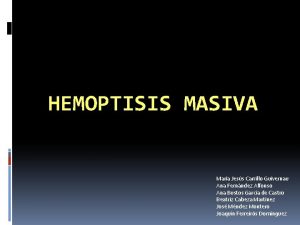 Causas de hemoptisis