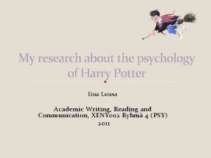 The psychology of harry potter