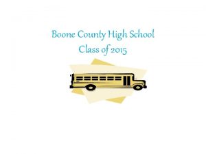Boone County High School Class of 2015 Parchment