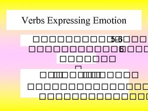 Verb expressing emotion