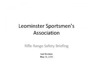 Leominster sportsmen's association