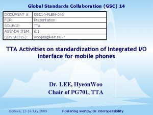 Global standards collaboration