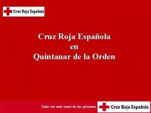 Cruz Roja Espaola en Quintanar de la Orden