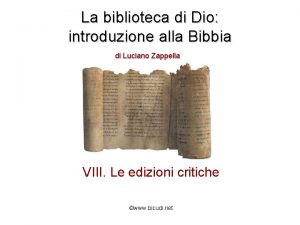 La biblioteca di Dio introduzione alla Bibbia di