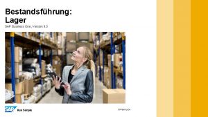 Bestandsfhrung Lager SAP Business One Version 9 3