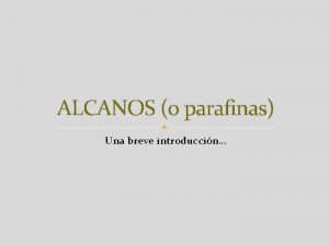 Parafinas alcanos