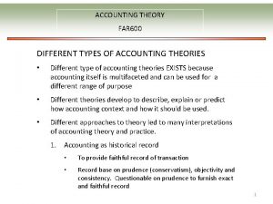 Types of accounting theory