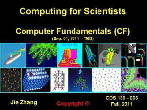 Computing for Scientists Computer Fundamentals CF Sep 01