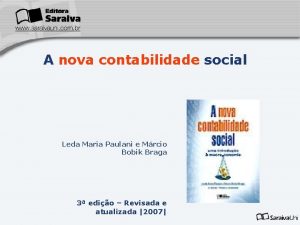 A nova contabilidade social