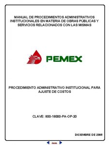 MANUAL DE PROCEDIMIENTOS ADMINISTRATIVOS INSTITUCIONALES EN MATERIA DE