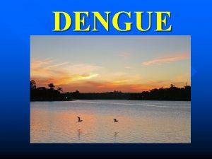 DENGUE DENGUE IINTRODUO n n n Doena infecciosa