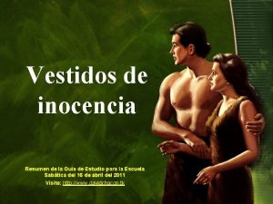 Vestidos de inocencia Resumen de la Gua de