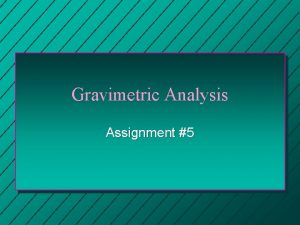 Gravimetric factor formula