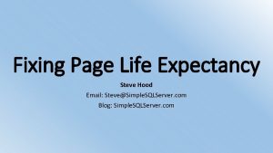 Page life expectancy