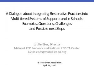 Restorative conversation script Restorative conversation script