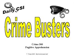 Crime 360 Fugitive Apprehension T Trimpe 2008 http