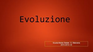 Evoluzione Scuola Media Statale Q Maiorana 2015 2016