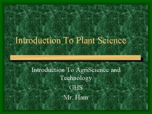 Introduction To Plant Science Introduction To Agri Science