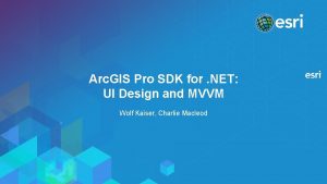 Arc GIS Pro SDK for NET UI Design