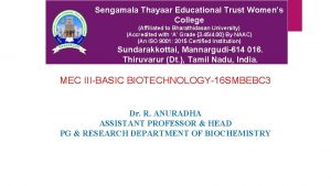 Sengamala Thayaar Educational Trust Womens College Affiliated to