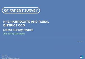 NHS HARROGATE AND RURAL DISTRICT CCG Latest survey
