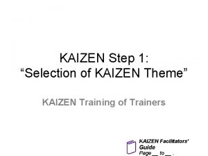 Kaizen theme examples