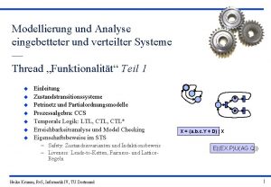 Modellierung und Analyse eingebetteter und verteilter Systeme Thread